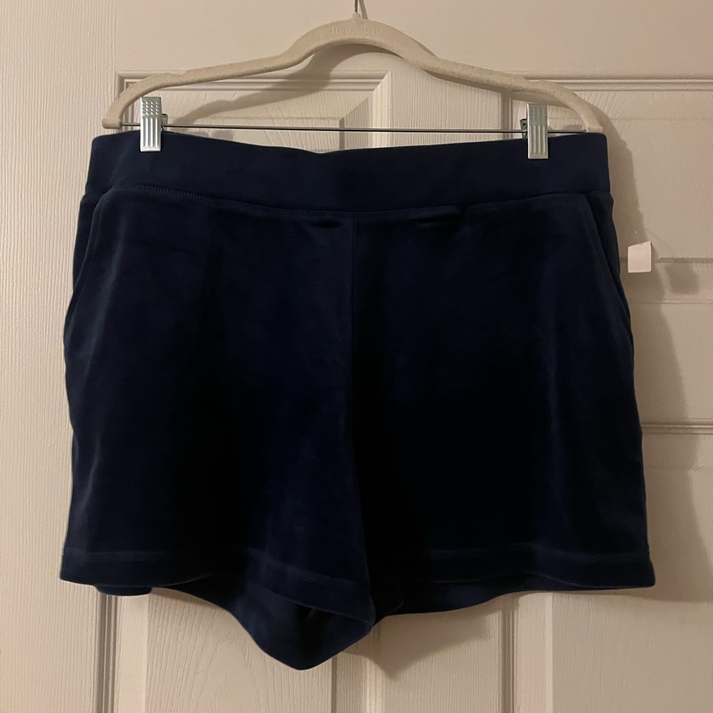 Juicy Couture Dark Blue Velour Hoodie and Shorts Set - Picture 4 of 4
